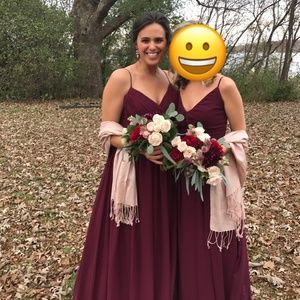 Bill Levkoff Bridesmaids Dress - Deep Red / Burgundy